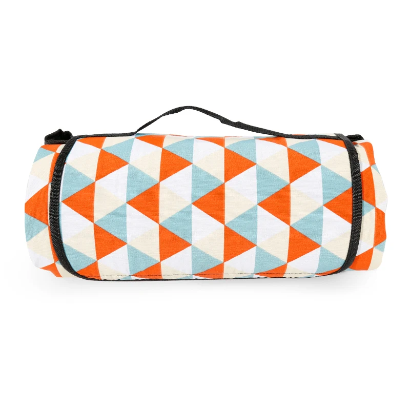 New arrived fashion design PEVA backing outdoor beach canvas picnic blanket mat