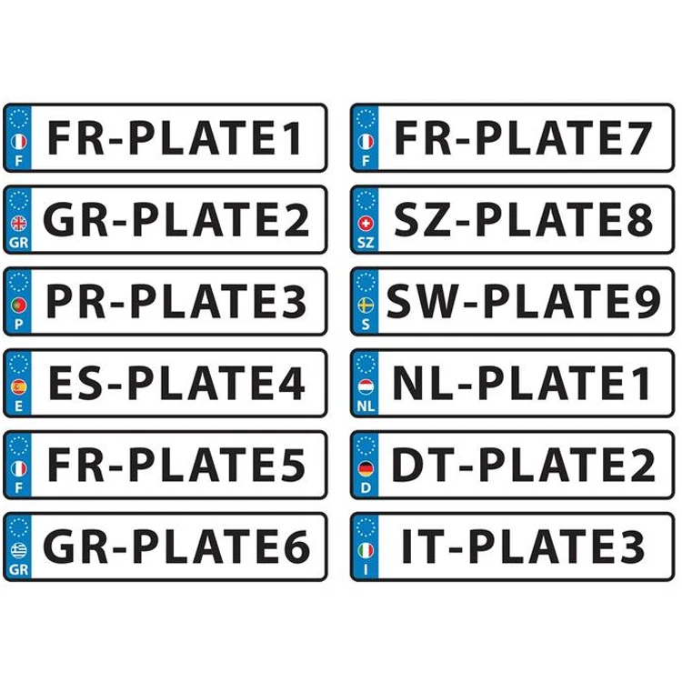 OEM factory cheap price car license number plate with promotion