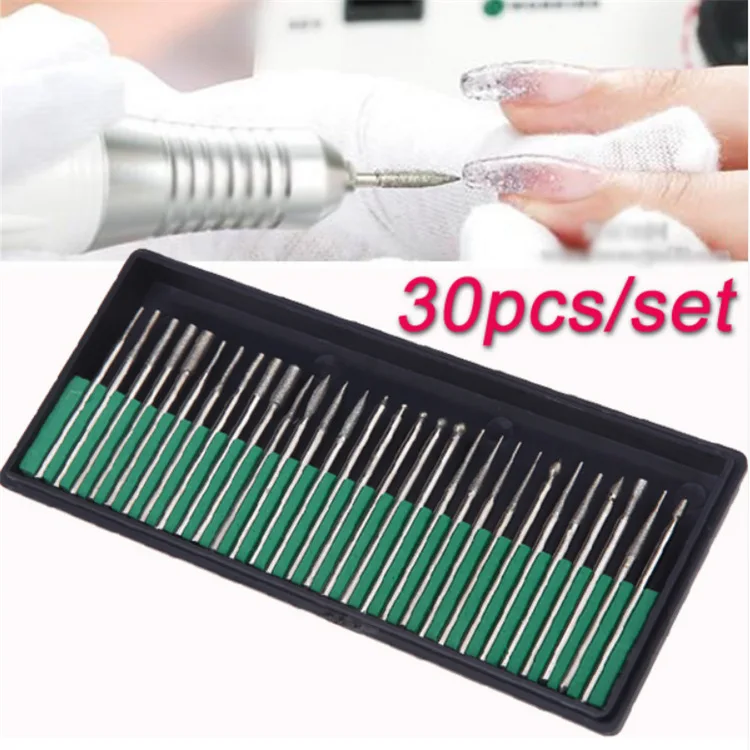 Top quality Tungsten 30 pieces Ceramic tungsten Carbide Nail Drill Bit Bits Set