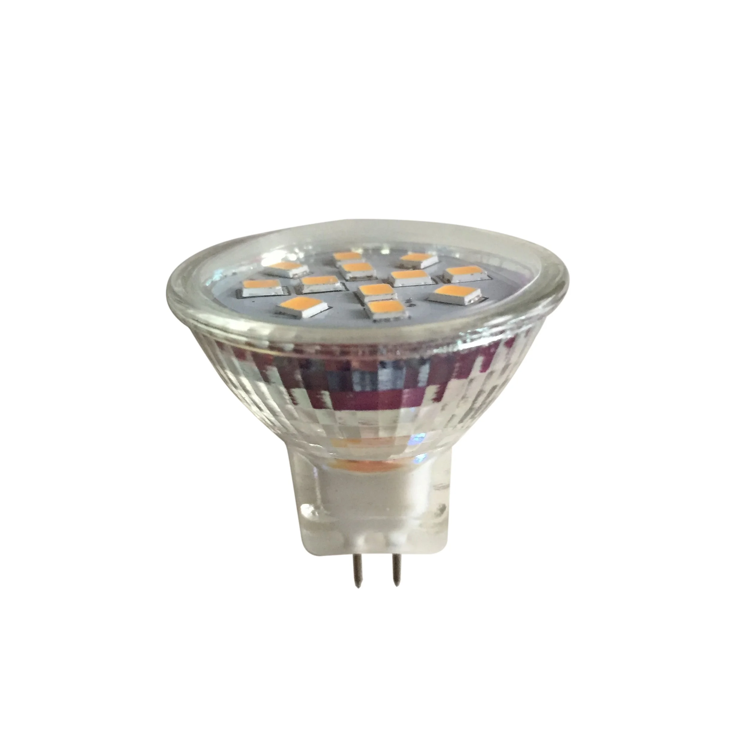 glass cover 80Ra 2.4w PMW dimmable 12v mr11 led