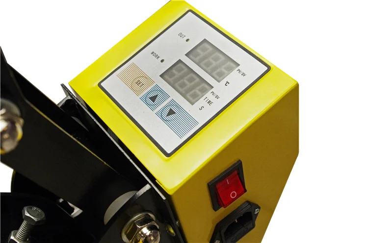 Good looking yellow color 38*38 flatbed heat press printer machine de presse for t-shirt