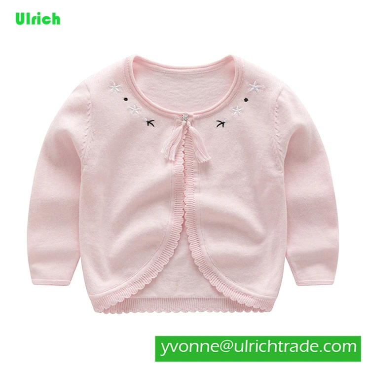 
JY535 baby child girls knitted cardigan pure cotton sweater shawl one button 