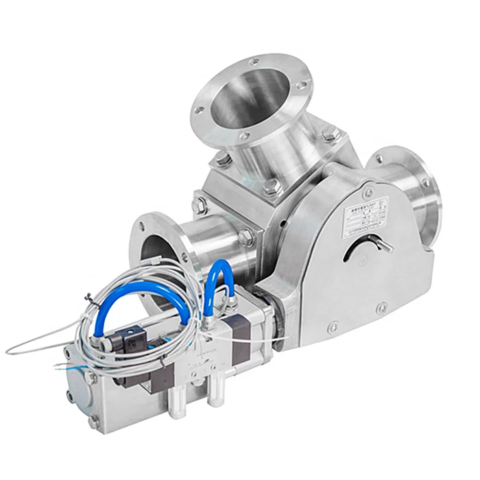 For Powder Pneumatic Conveying System 3-way Valve Diverter Conveyor