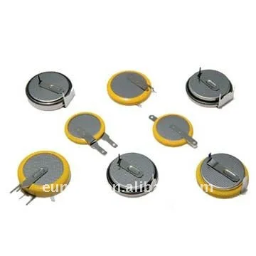 CR2025 lithium button cell 3v battery with solder pins tabs tags
