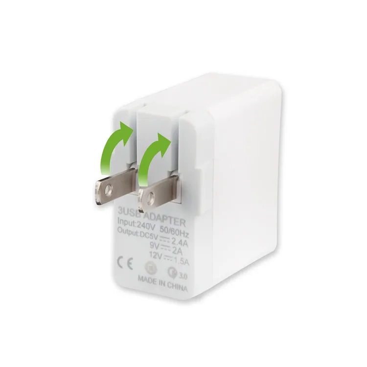 Quick charge 3.0 зарядки мобильного телефона адаптер 3 порта Портативный USB зарядное устройство