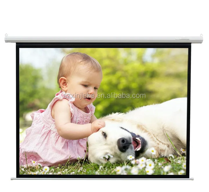 Amazing Display Giant Screen Cinema Led TV Projector 150 inch Electric Motor