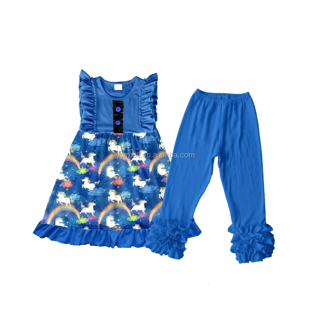 
 2018 новейшие модели платьев для девочек скачковый узор «десять тысяч лошадей» и однотонная хлопчатобумажная ткань костюм детская одежда  