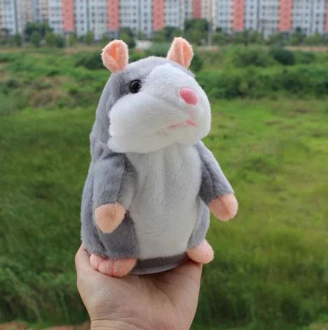 Talking Hamster Mouse Pet Plush Toy Hot Cute Speak Talking Sound Record Hamster Educational Toy for Children Gift