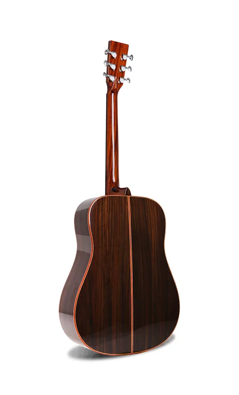 Guitar kit Solid Rosewood Mahogany inlay design neck acoustic guitar from Vines Factory