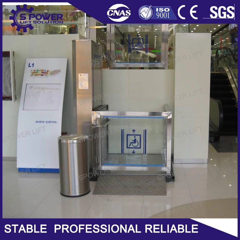 Гидравлический вертикальный инвалидной коляске с подъемной платформой для людей с ограниченными возможностями