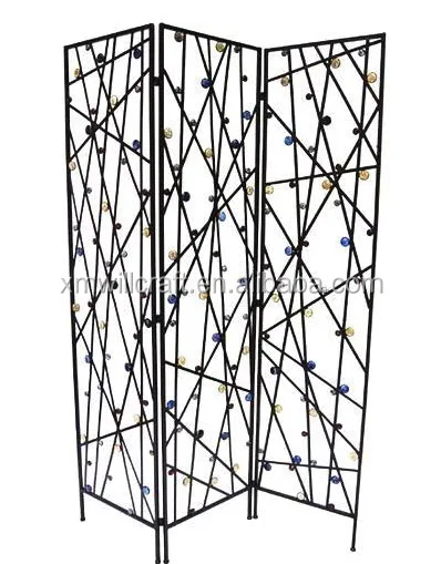 
metal art folding wrought Iron Room Divider 