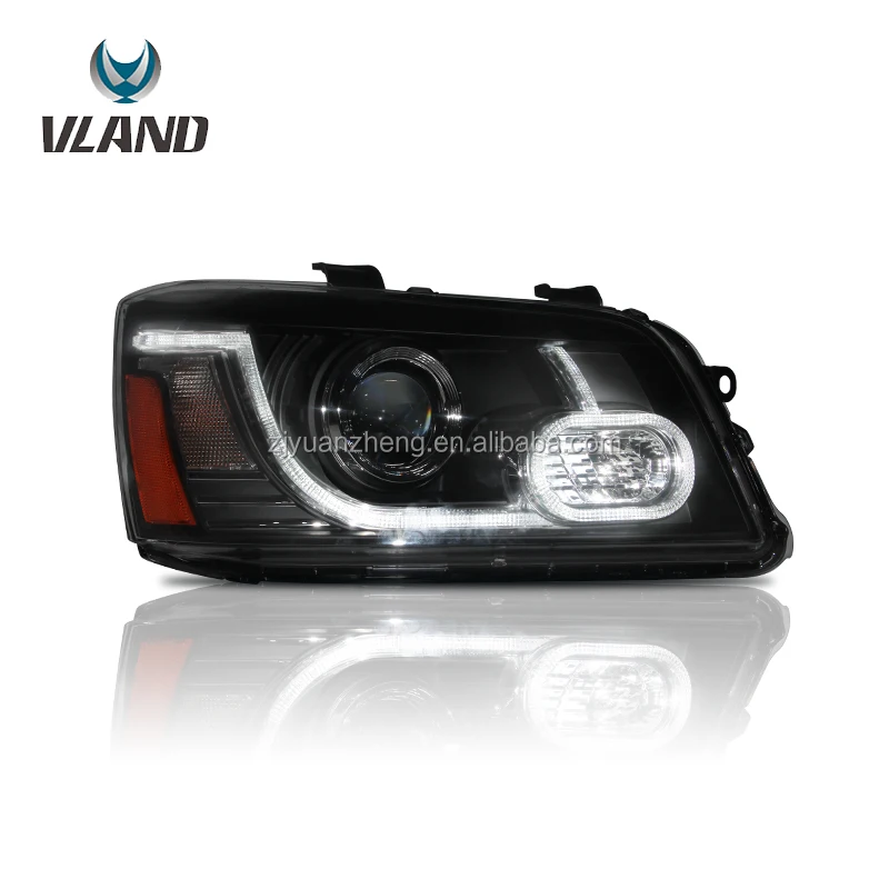 For vland car styling for highlander 2001-2007 head lamp car accessory high quality head light hot selling with grill
