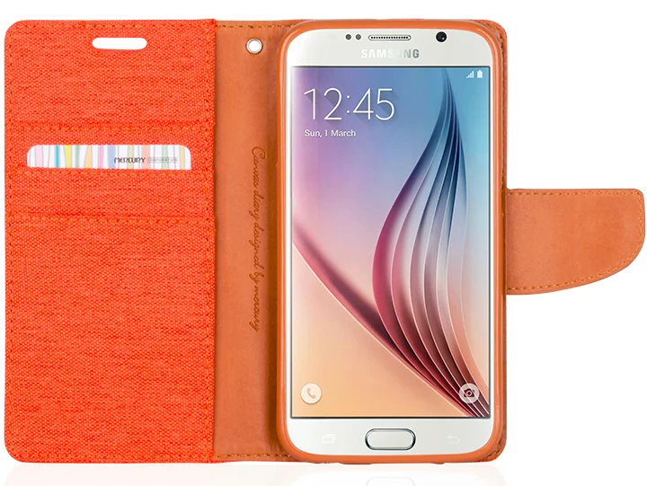 Wallet Cover for ipad 9.7 2017 Stand Leather Case Mercury Goospery Canvas Diary