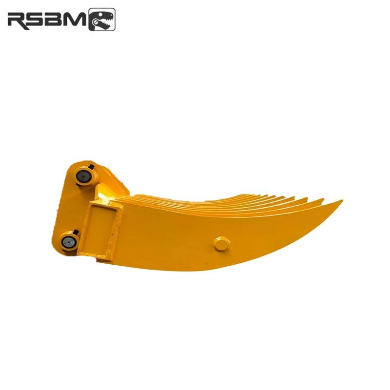 12-25 tonne excavator land clearance rake for sorting stone from soil