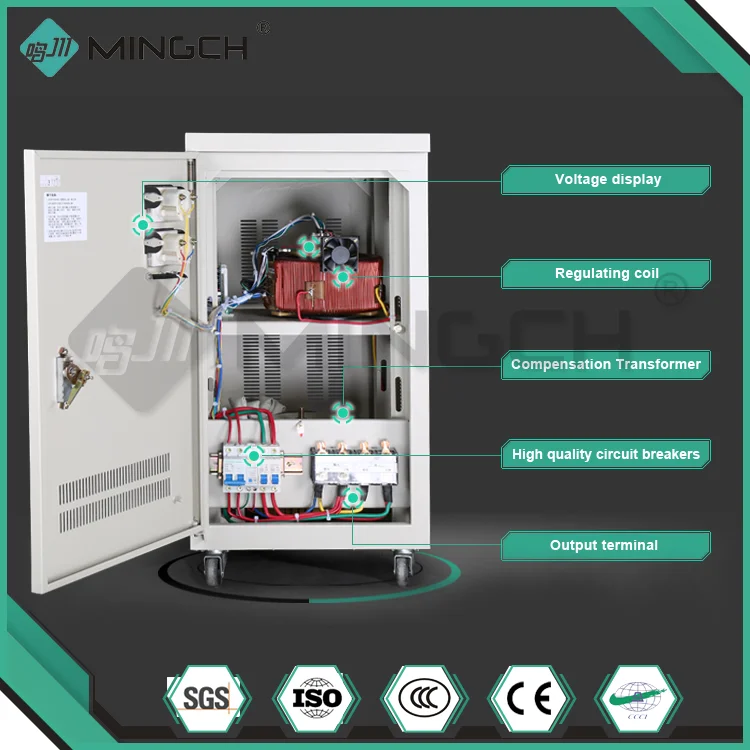 MINGCH Morocco Widely Use 10000W Tnd Series AC Single Phase Voltage Stabilizer