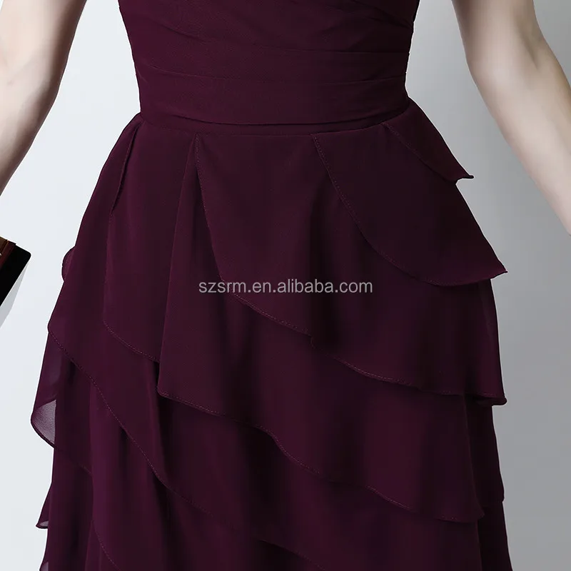 Sweetheart Charming Modern Cocktail Party Wear Dress Sleeveless 2018 Mini Chiffon Zipper Tiered Backless Evening Dress