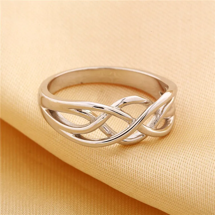 925 sterling silver celtic everlasting love knot filigree wedding finger ring