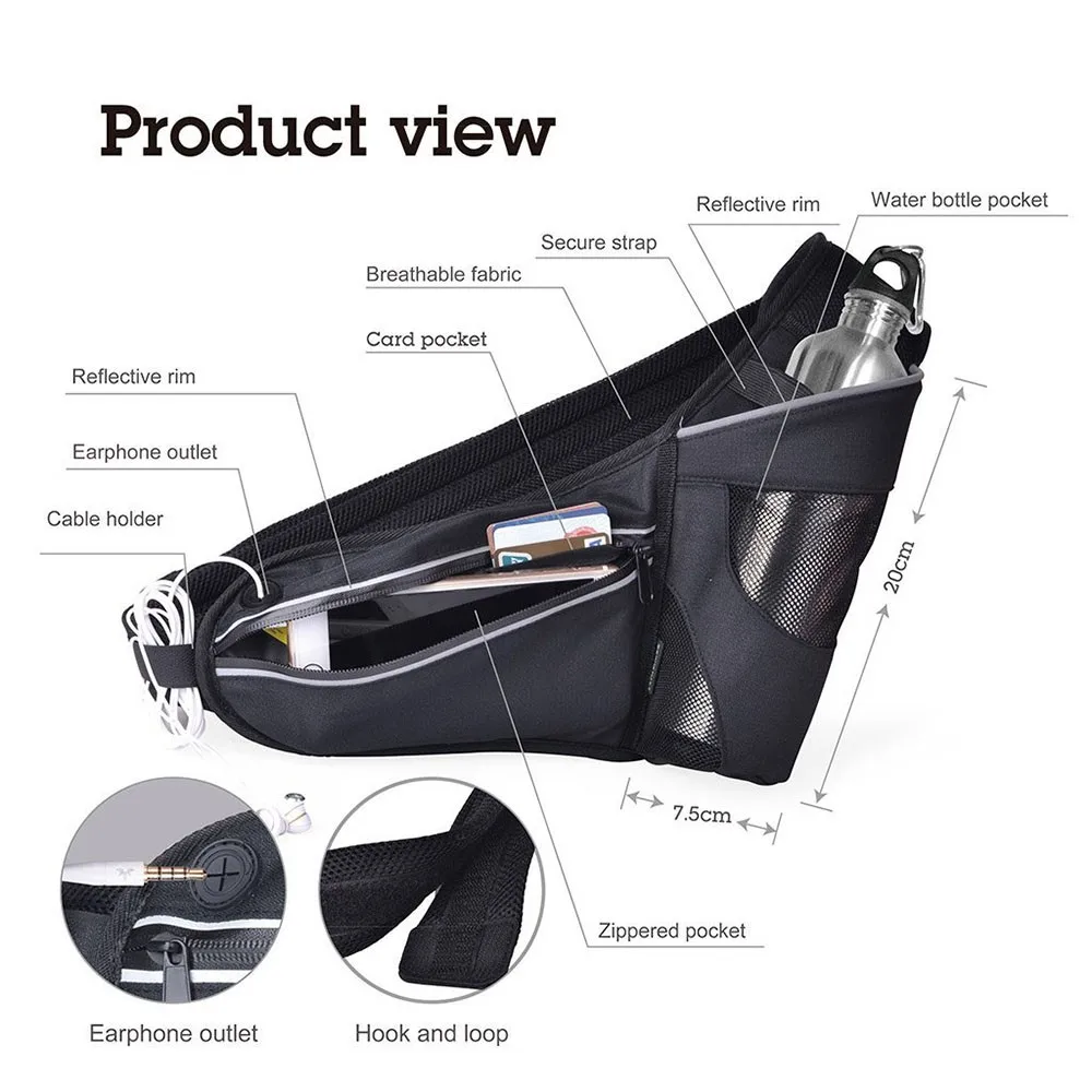 Бесплатный образец, китайский производитель, высокое качество, гидратационная бутылка, водонепроницаемый ремень для бега