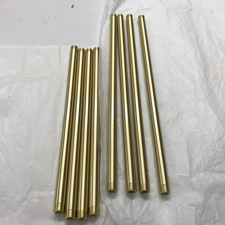 China manufacturers custom OEM CNC turning parts lathe machined fabrication metal screw tube and thread pipe brass tube
