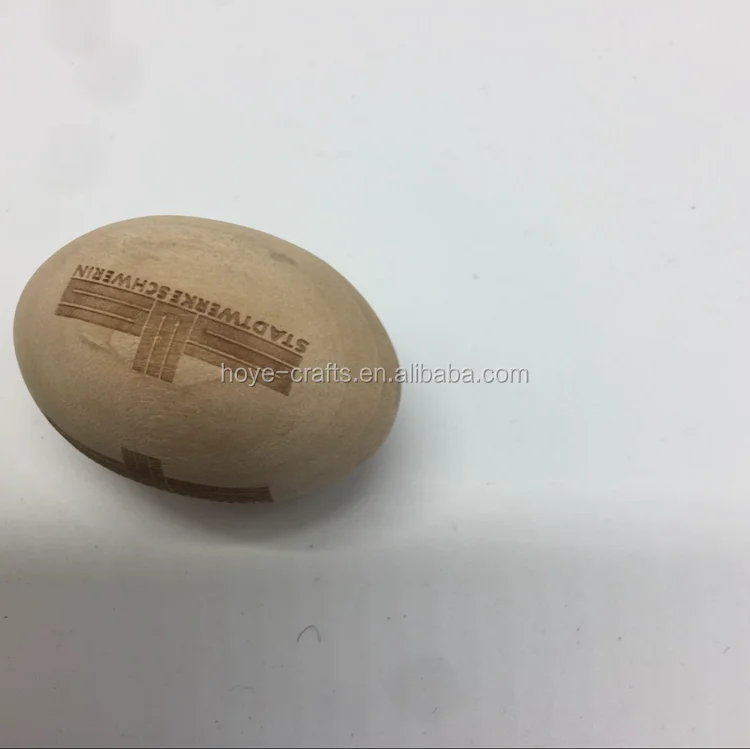 Hoye crafts wooden unfinished egg Hottest kids painting egg toy wood Easter egg
