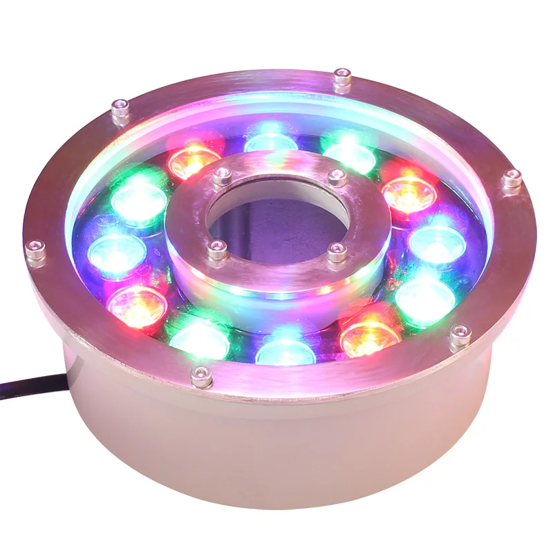 12w Economic Aluminum DMX RGB IP68  Colorful Lighting  LED Fountain nozzle light LED Fountain Lamp