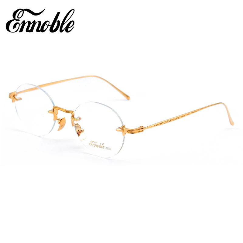 Custom 18K Gold Round Glasses Frame Unisex Business Casual Eyewear Frames EH009