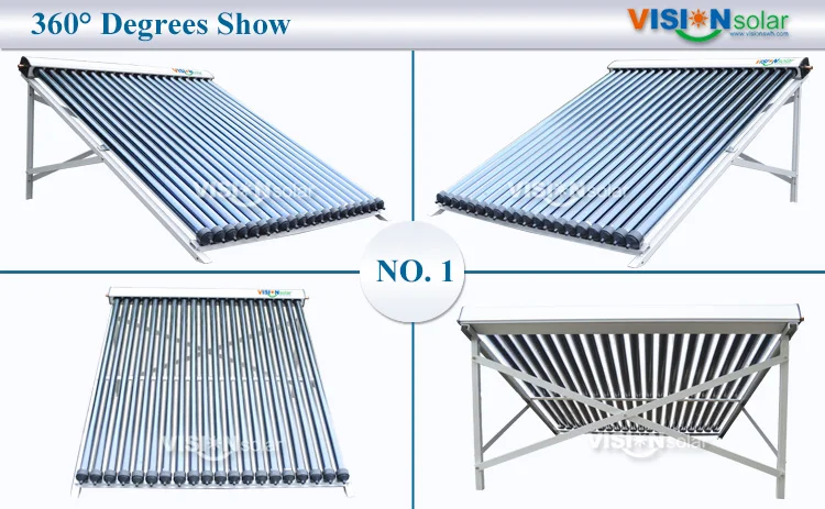 Hot water pool space heating copper pipe solar collectors