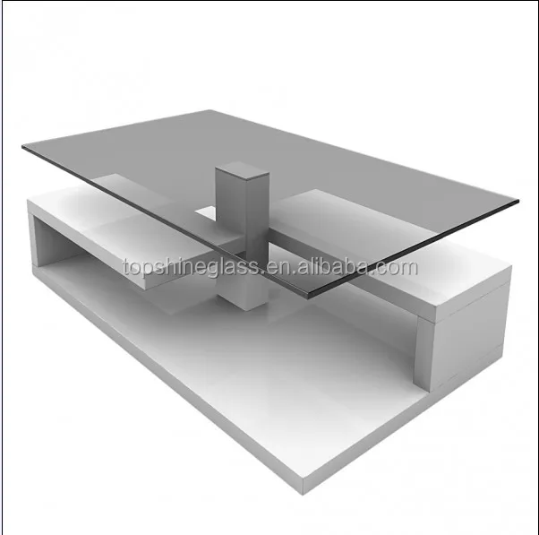 tempered gray glass table top