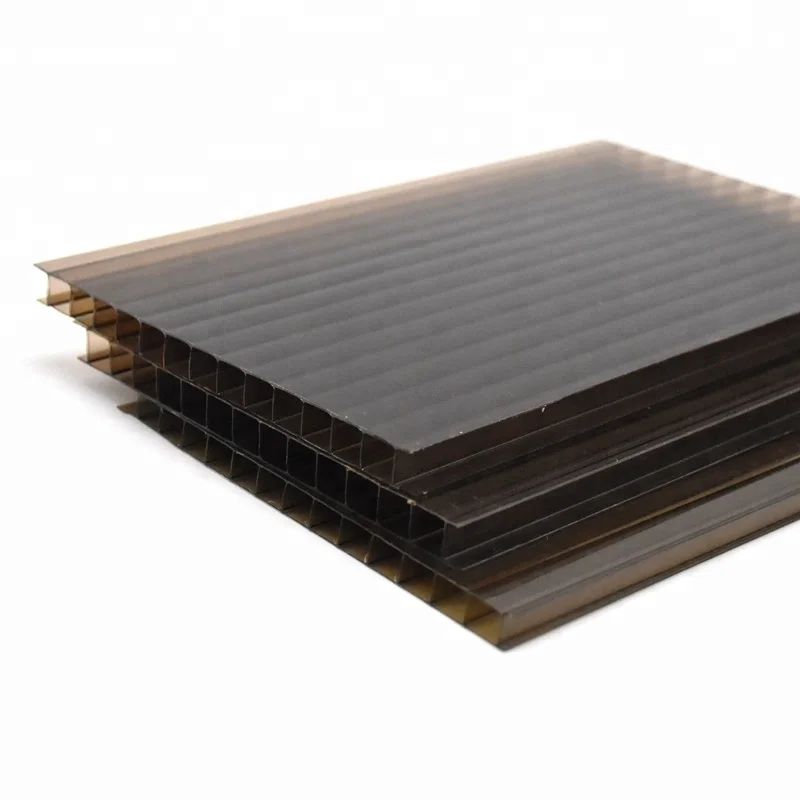 Двойная Стенка дымчатый цвет поликарбонатные кровельные листы цветная крыша цена