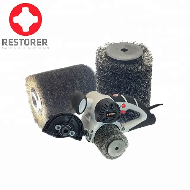 Surface condition tool restorer burnishing polishing machine electric belt sander with stainless steel bristle wheel