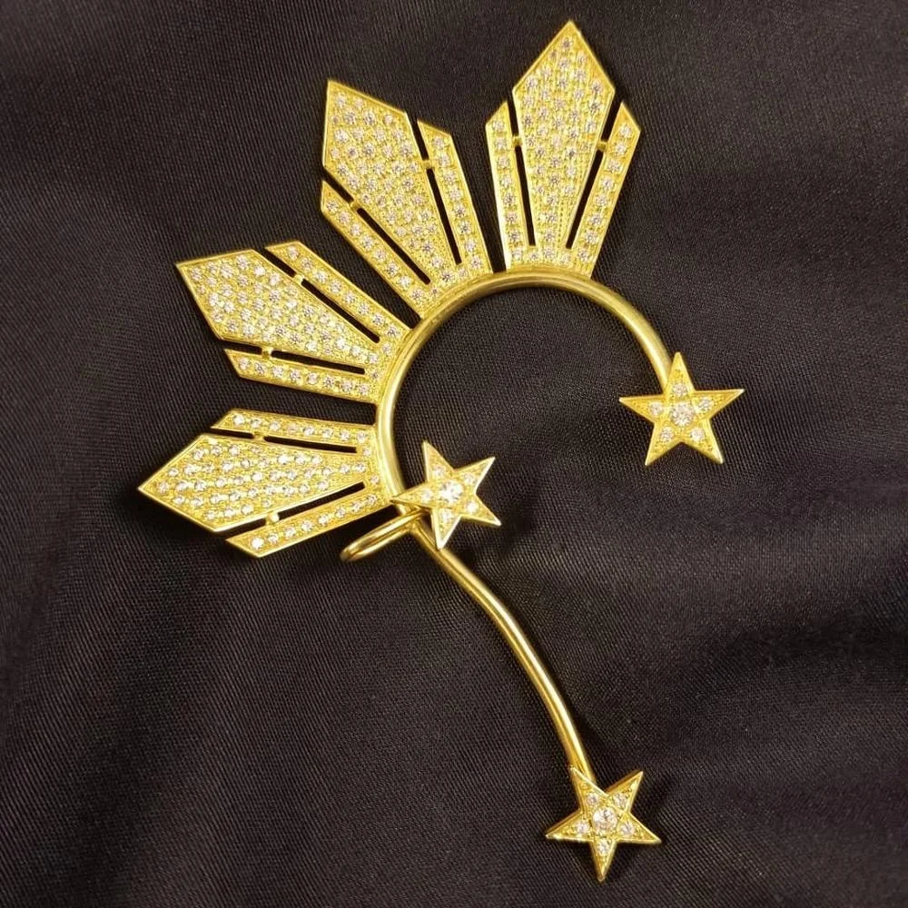 2018 beauty pageant crown and earrings silver feather tiara gold crystal earrings jewelry set