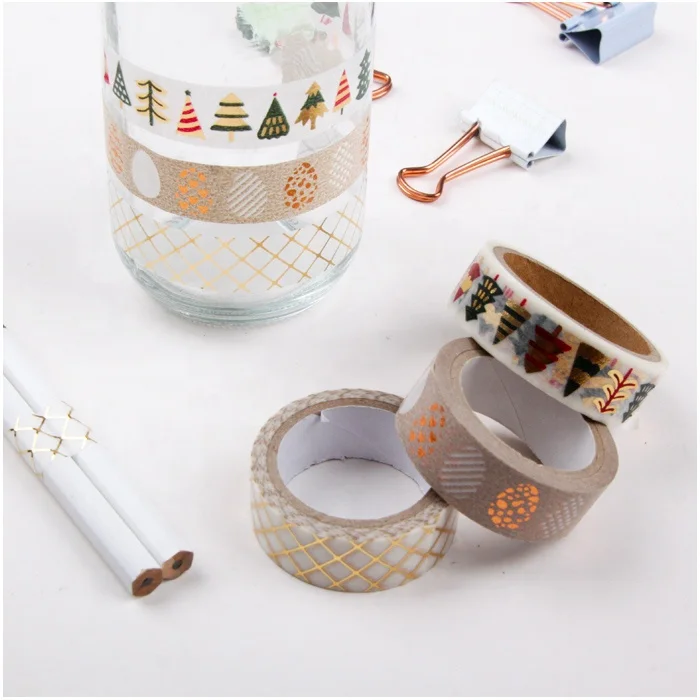 Christmas Easter Holiday Designs Refined Gold Foil Washi Tape