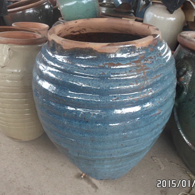 
large outdoor landscape hand glazed ceramic plant pots 