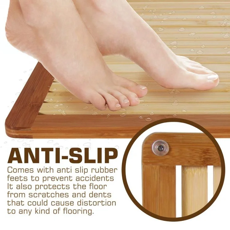 Hot sale factory direct price wood shower mat