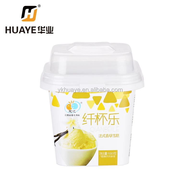 Plastic Cup ice Cream in Mold Labeling IML plastic Box