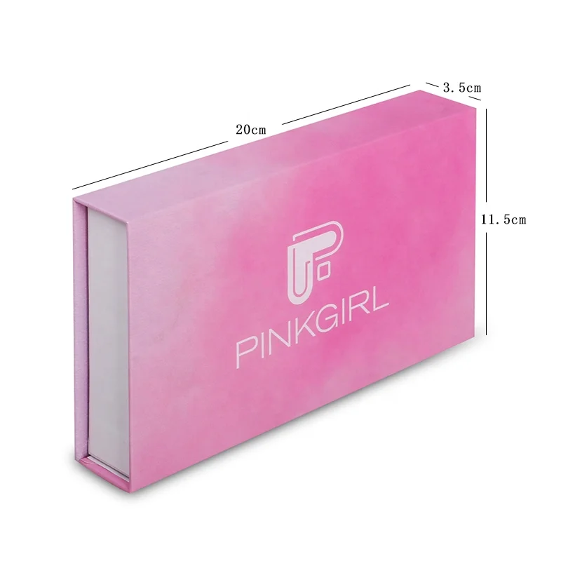 Lovely pink custom makeup make up brush packaging cardboard gift box