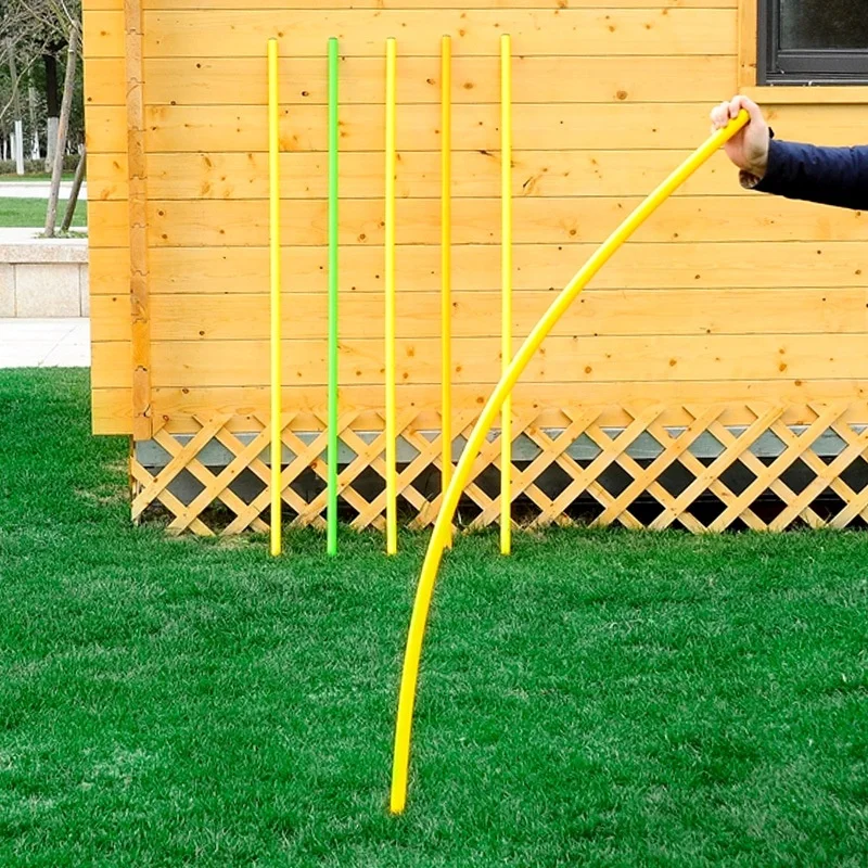 factory price 1.5m yellow soccer football training equipment agility slalom training poles