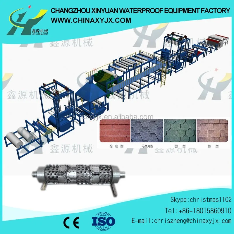 Fiberglass roof tile asphalt shingle making machine asphalt shingle production