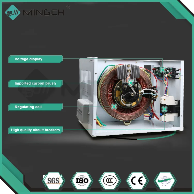 MINGCH China Manufacturer SVC Series 5000VA 240V AC Voltage Regulator / Stabilizer