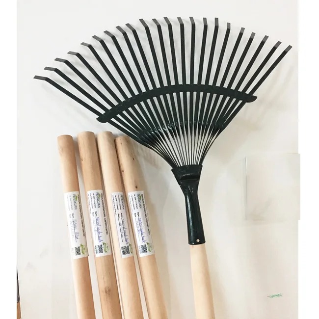 Hand leaf gardening rake logo grooming rake hand metal garden rake