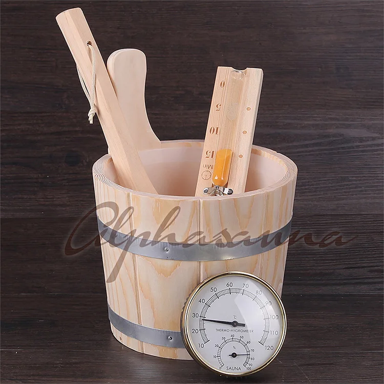 
Outdoor sauna room accessories sauna barrel kit includes thermometer and hygrometer/hourglass timer 