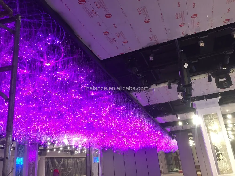 Оптоволоконное освещение для свадебного зала