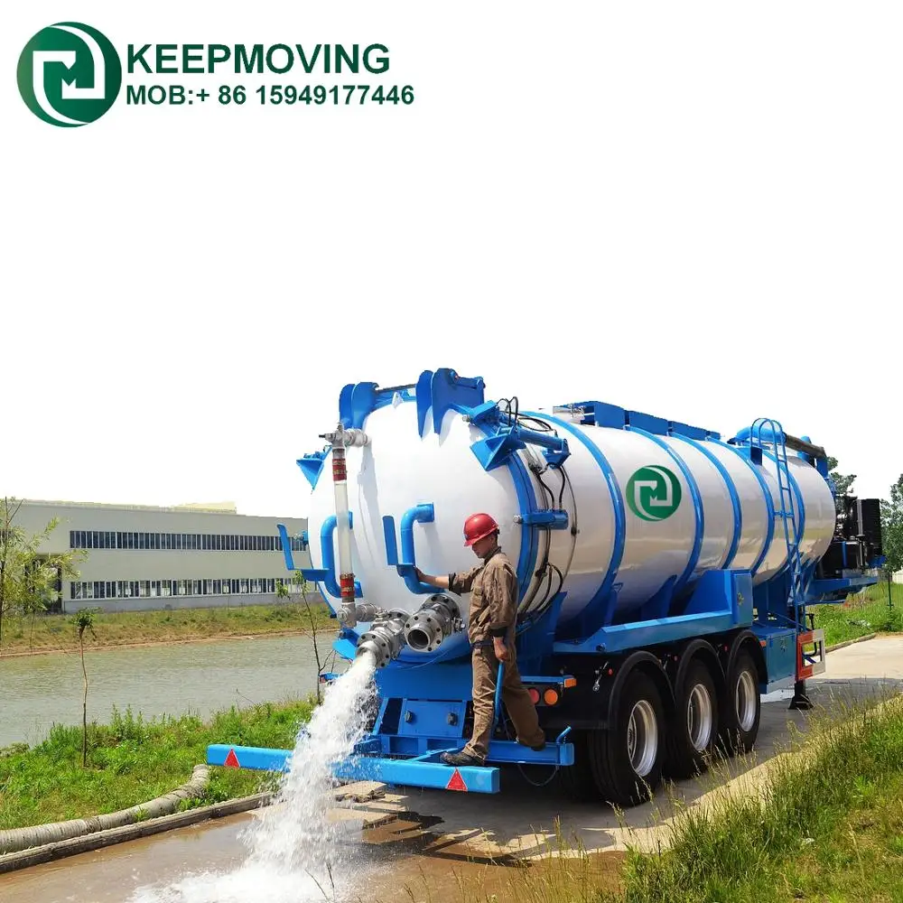 Three Axles Stainless Steel 22CBM  Vacuum Trailer