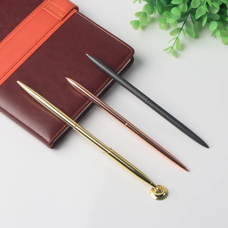 Rose Gold Custom Logo Desk Cap Pen for Hotel