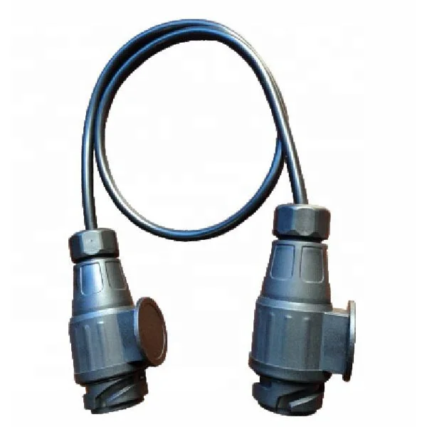 Heavy duty 13pin plug to 13pin plug trailer connector cable spring TPU travel trailer power cable