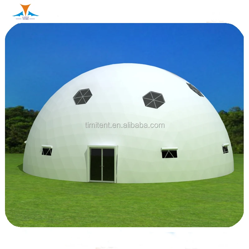 Custom color 10M domes pvc geodesic with bathroom set geo camping tent