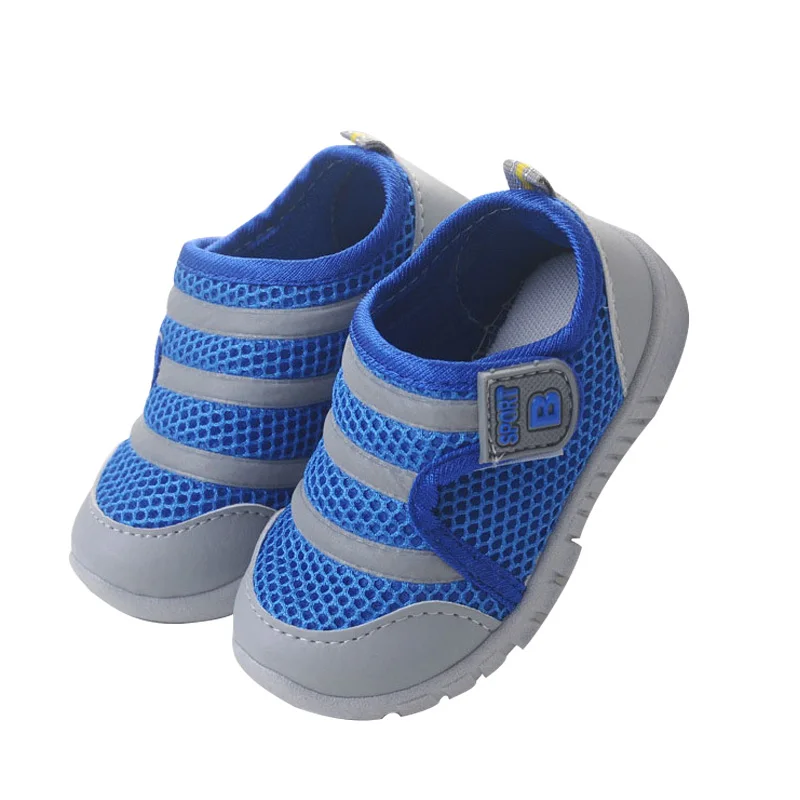 Весенне-Осенняя детская сетчатая Повседневная Мягкая модная обувь в полоску унисекс