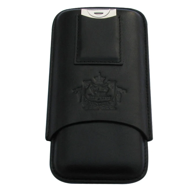 
Travel leather cigar case with cutter leather cigar case 