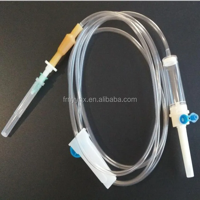 disposable iv infusion set luer slip with 21G needle Y site  injection port