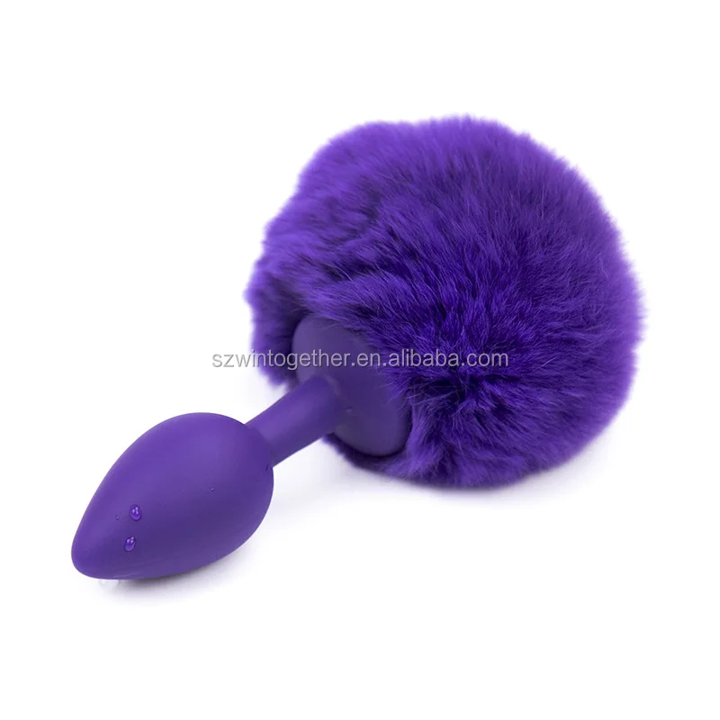 hot silicone ass intruder horse tail anal plug fox tail anal plug  dog tail anal plug